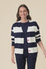 Maybelle Navy Stripe Knit Cardigan