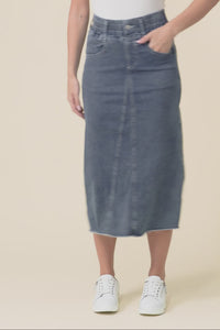 Lusia Dark Blue Denim Tie Skirt