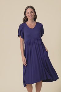 Donna Navy Gathered Dress,Video