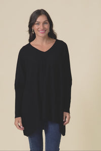 Nastia Black Wool Blend Jumper