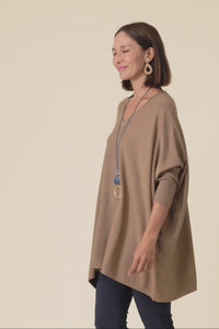 Nastia Mocha Wool Blend Jumper