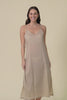 Nude Cotton Maxi Slip Dress,Video