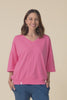 Mazie Melon Cotton V Neck Sweat,Video