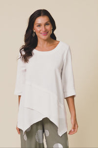 Anya White Linen Cotton Top