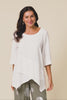 Anya White Linen Cotton Top