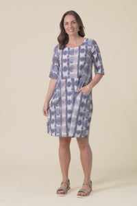 Lilibet Blue Circle Cotton Pocket Dress,Video