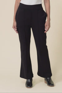 Themis Black Ponte Flare Pants