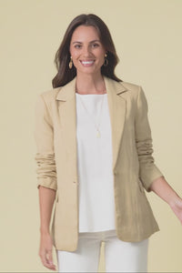 Sutton Beige Collared Blazer