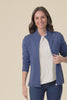 Pacey Blue Wool Zip Jacket