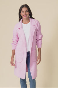 Kayleigh Pink Knit Coatigan