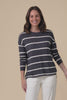Natasha Charcoal Stripe Knit Top,Video