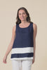 Cobie Navy Contrast Linen Top,video