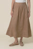 Mayan Tan Linen Pocket Skirt,video