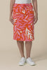 Oceana Orange Abstract Cotton Skirt,Video