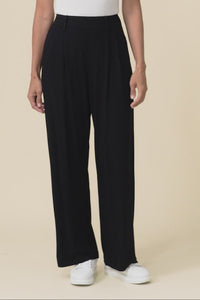 Billie Black Bamboo Wide Leg Pants