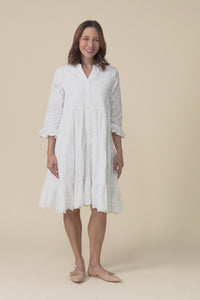 Banks White Cotton Embroidered Dress,Video