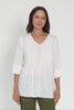 Fia White Sleeved Crinkle Cotton Top,Video