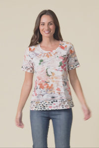 Masie Orange Floral Top