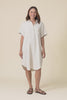 Cohan Beige Stripe Collared Dress,video