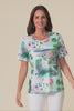Masie Green Motif Top