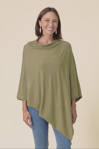 Amy Green Wool Blend Poncho