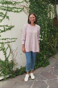 Lucas Pink Knit Button Jumper