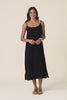 Alexia Black Linen Midi Dress,Video
