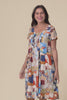 Hanoi Orange Botanical Cotton Blend Dress,Video