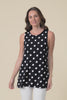 Fantasia Black Spot Bamboo Tunic Top,Video