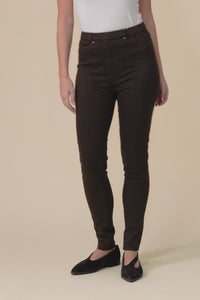 Reed Chocolate Stretch Cotton Pants,Video
