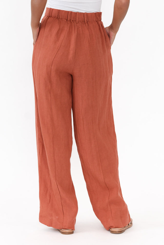 Barton Rust Linen Pants image 4