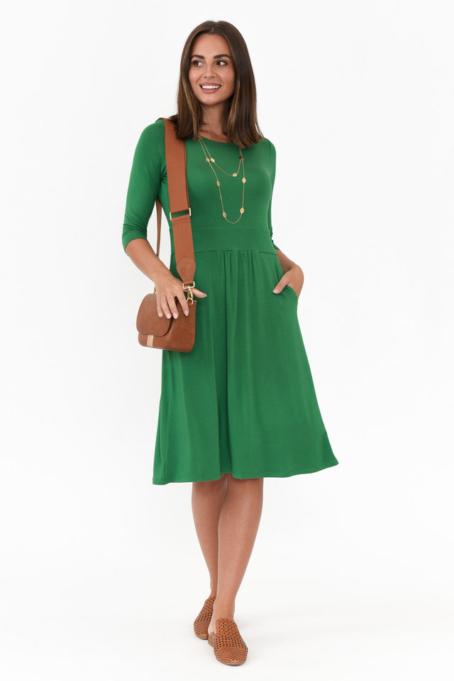 Bethany Green Bamboo Pocket Dress