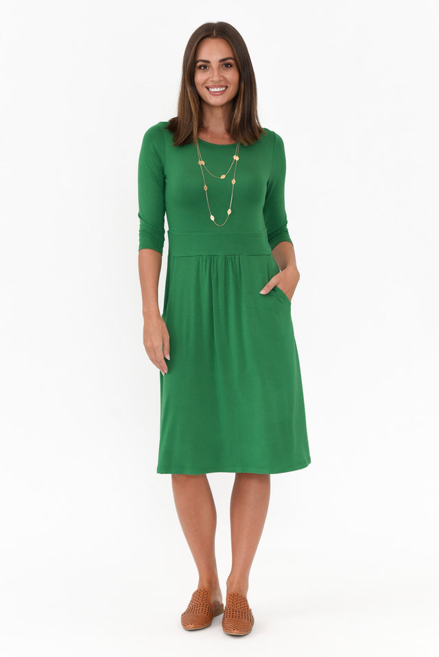 Bethany Green Bamboo Pocket Dress