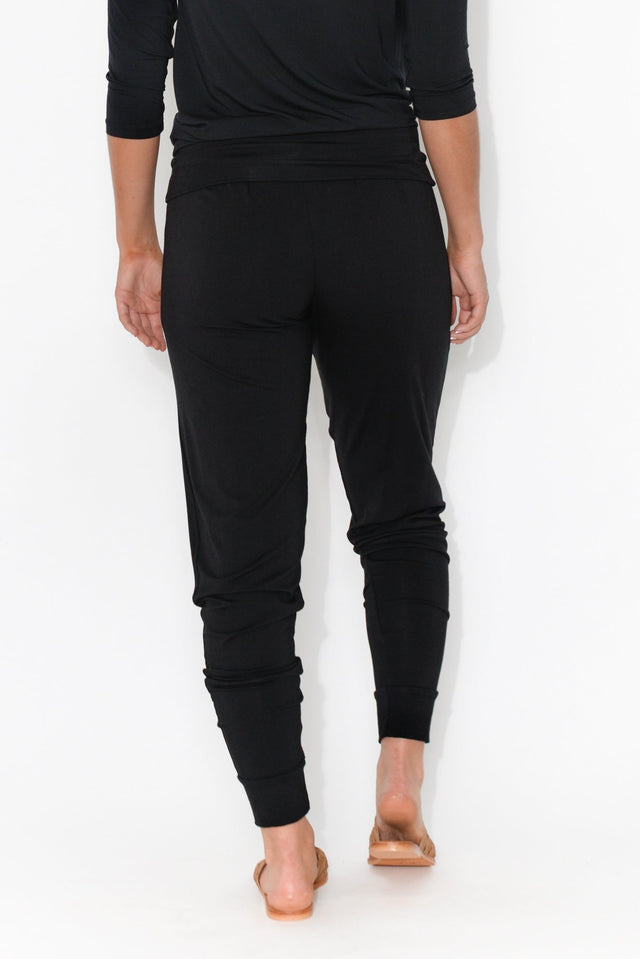 Black Bamboo Soft Slouch Pants image 3