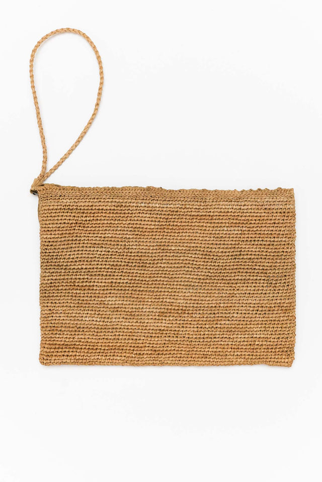 Boka Tan Raffia Clutch