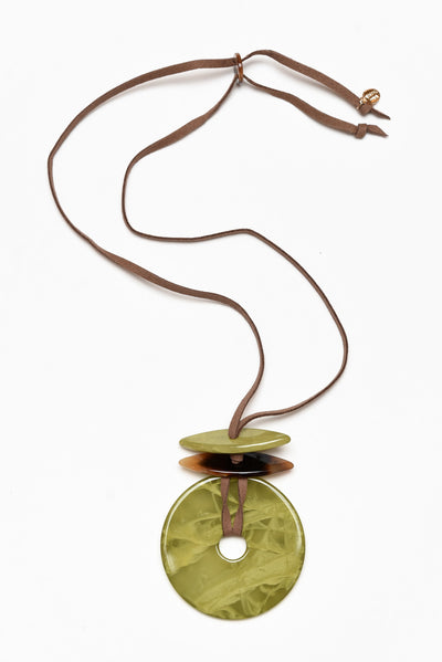 Brigitta Green Pendant Necklace