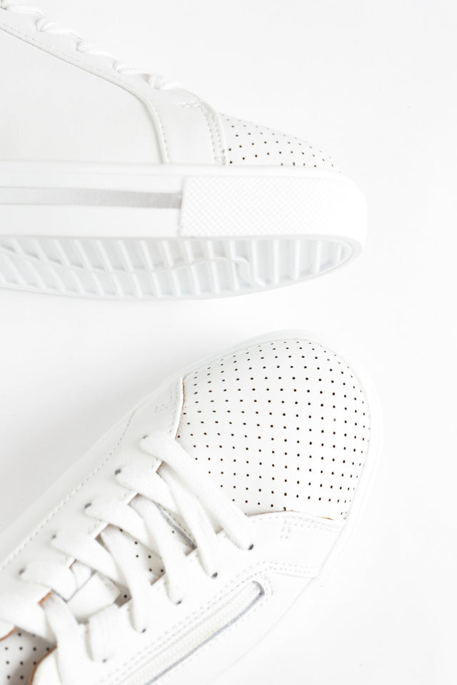 Carissa White Silver Sneaker