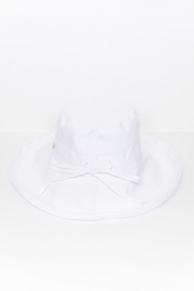 Coogee White Cotton Upturn Hat