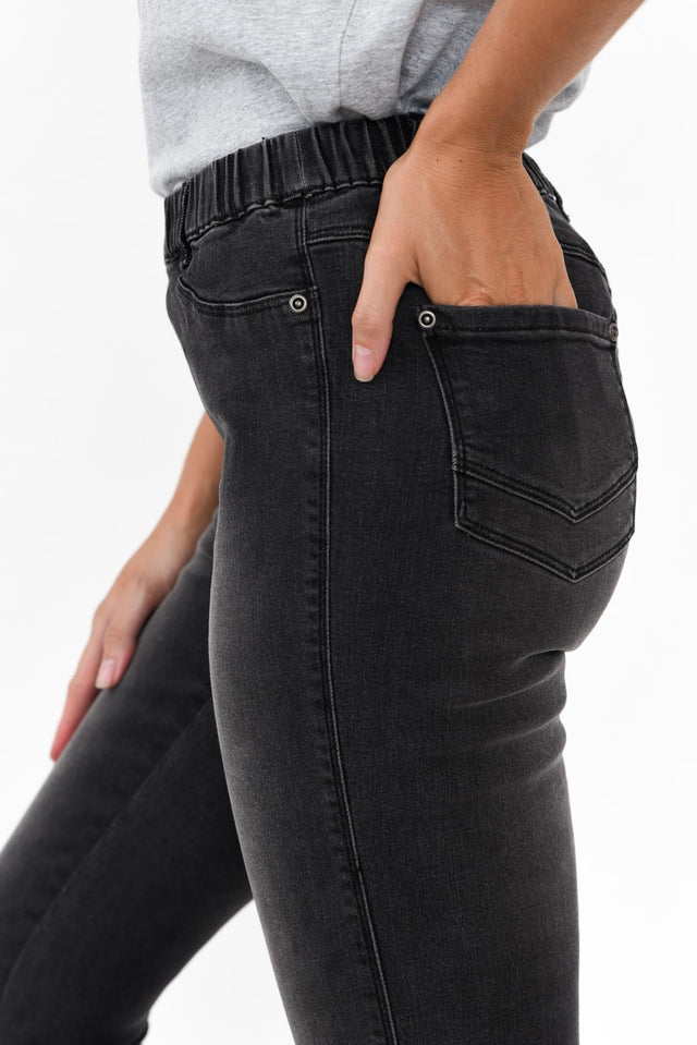 Courtney Black Denim Stretch Jeans image 5