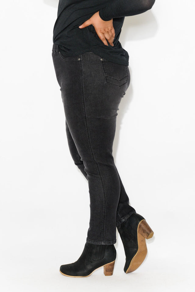 Courtney Black Denim Stretch Jeans image 8