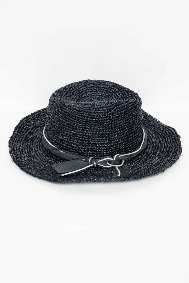 Freya Black Raffia Cowboy Hat