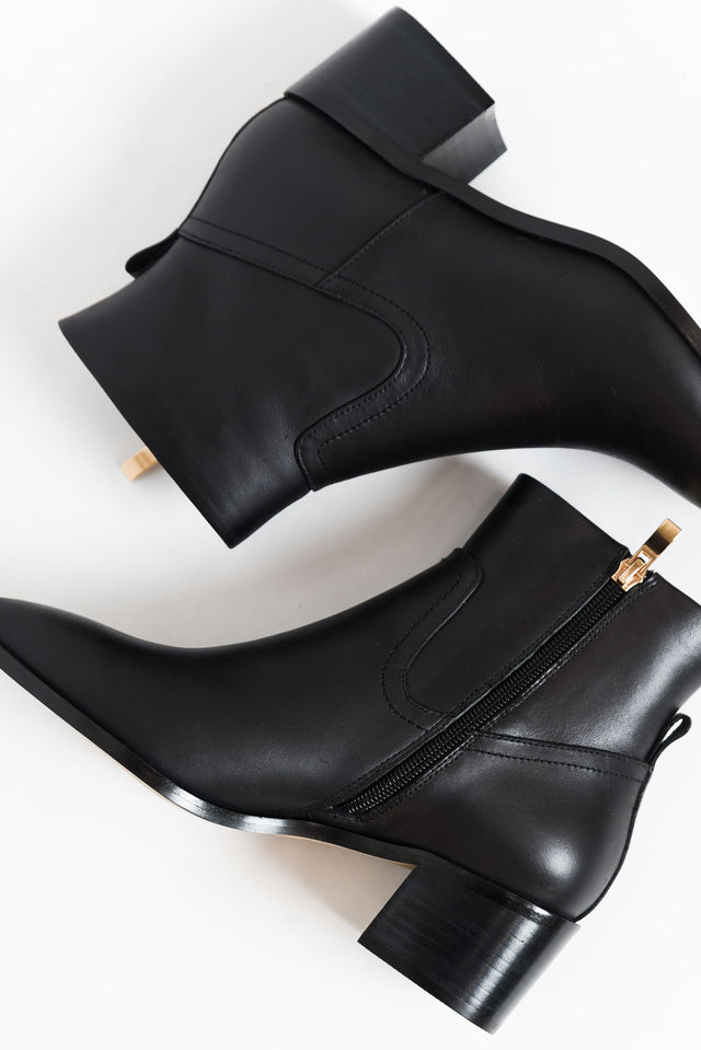 Haven Black Leather Ankle Boot image 2