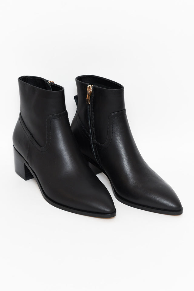 Haven Black Leather Ankle Boot image 3