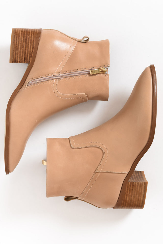 Haven Nude Leather Ankle Boot