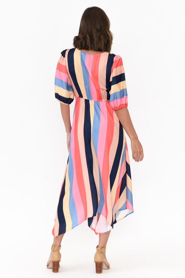 Keanu Carnival Stripe V Neck Dress image 5