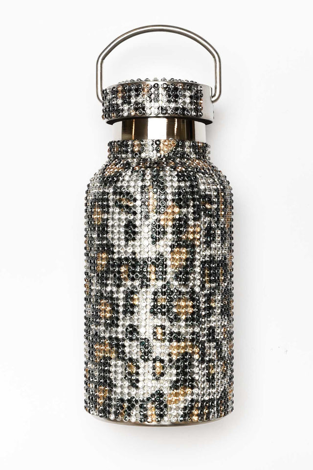 Leopard Small Diamante Water Bottle