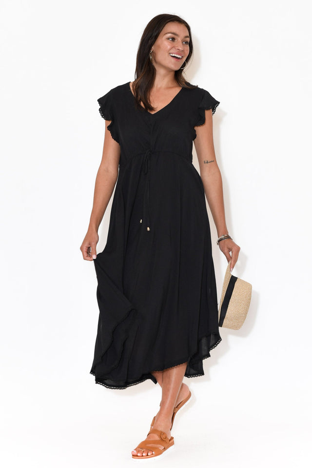 Libby Black Midi Dress image 7