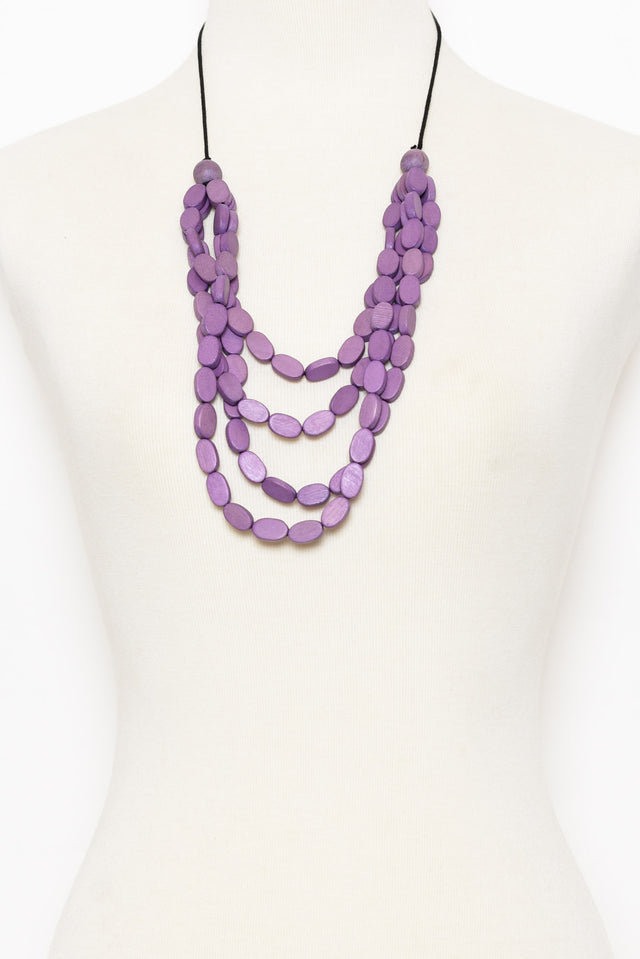 May Purple Beaded Necklace