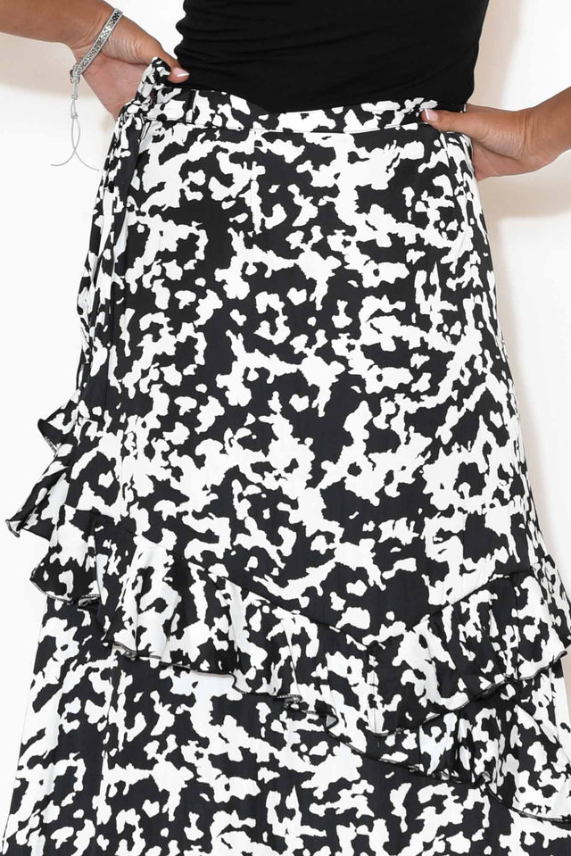 Midnight Flyer Black Speckle Maxi Skirt
