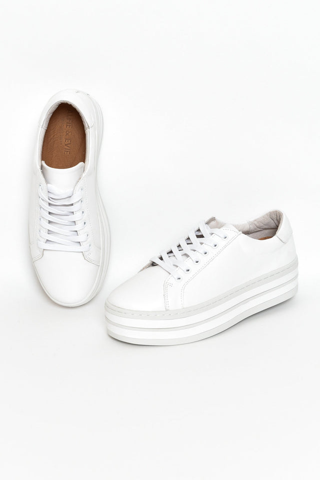 Oracle White Leather Platform Sneaker image 3
